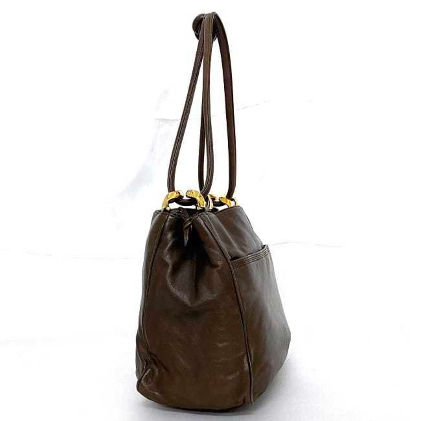 Loewe, Brown, Leather, shoulder