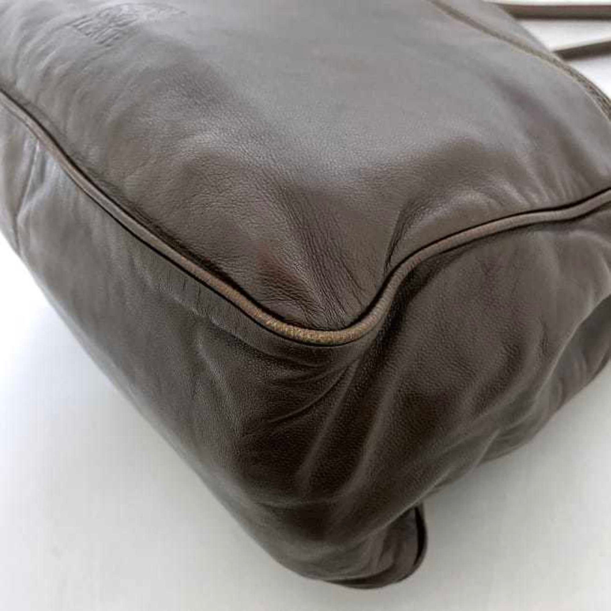 Loewe, Brown, Leather, shoulder