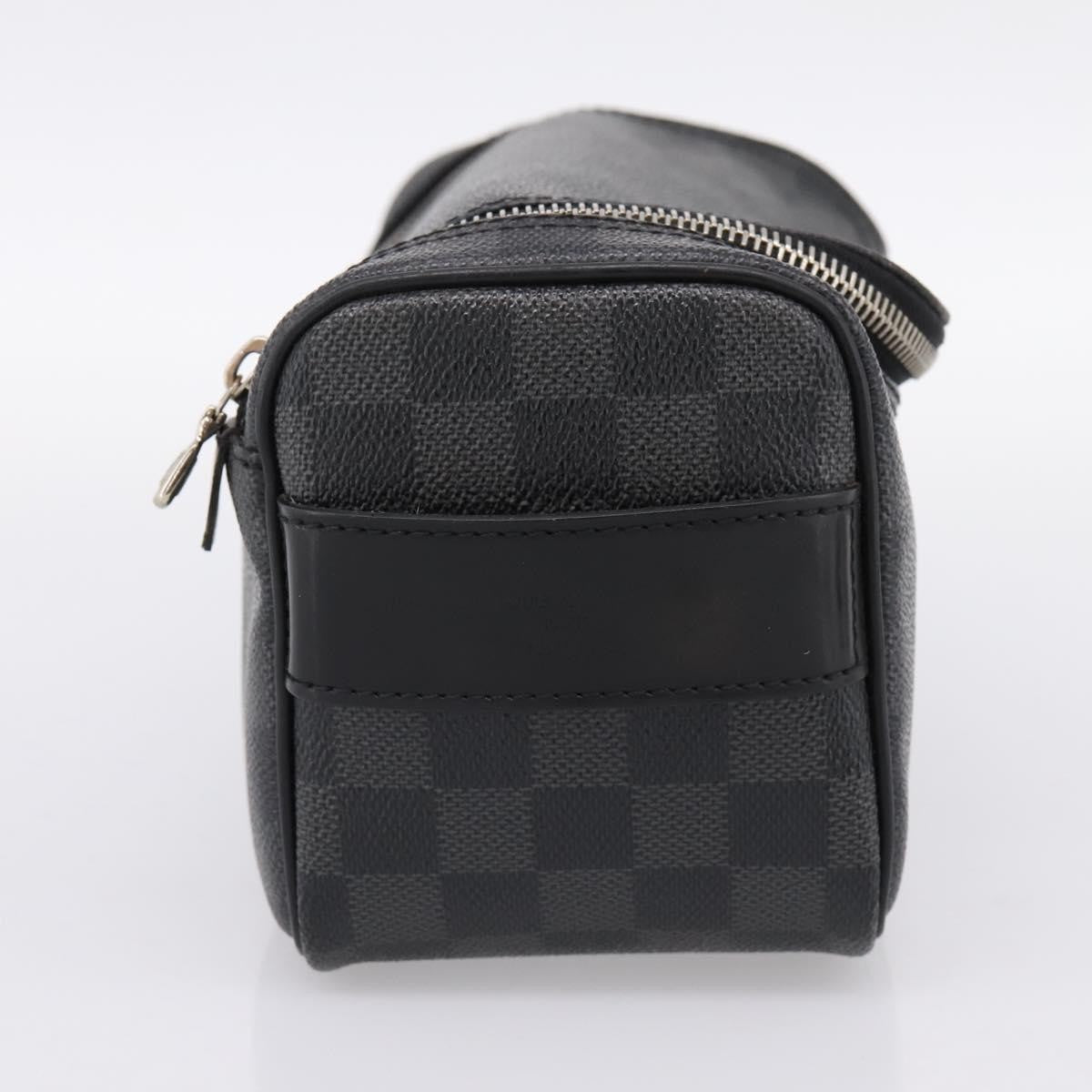 Louis Vuitton Trousse Toilette Damier Canvas, Black, Canvas, Clutch