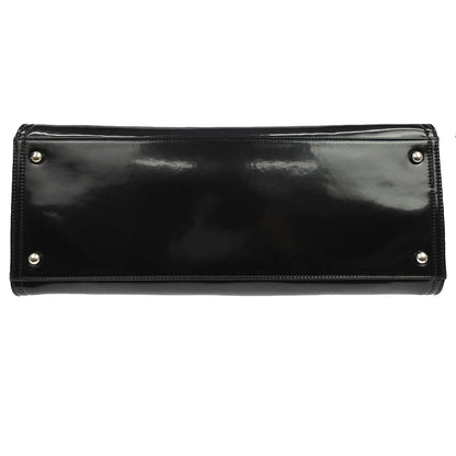 Chanel Lipstick Open Tote Patent Vinyl, Black, Patent Leather, Tote Bag