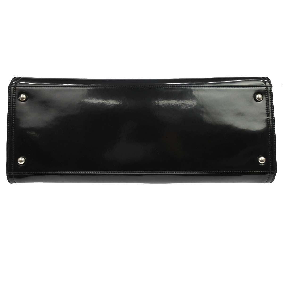 Chanel Lipstick Open Tote Patent Vinyl, Black, Patent Leather, Tote Bag