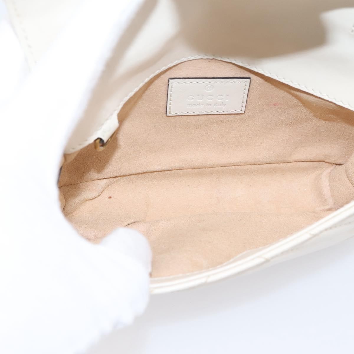 Gucci GG Marmont Flap Chain GG Coated Canvas and Leather, Beige, Leather, Shoulder Bag