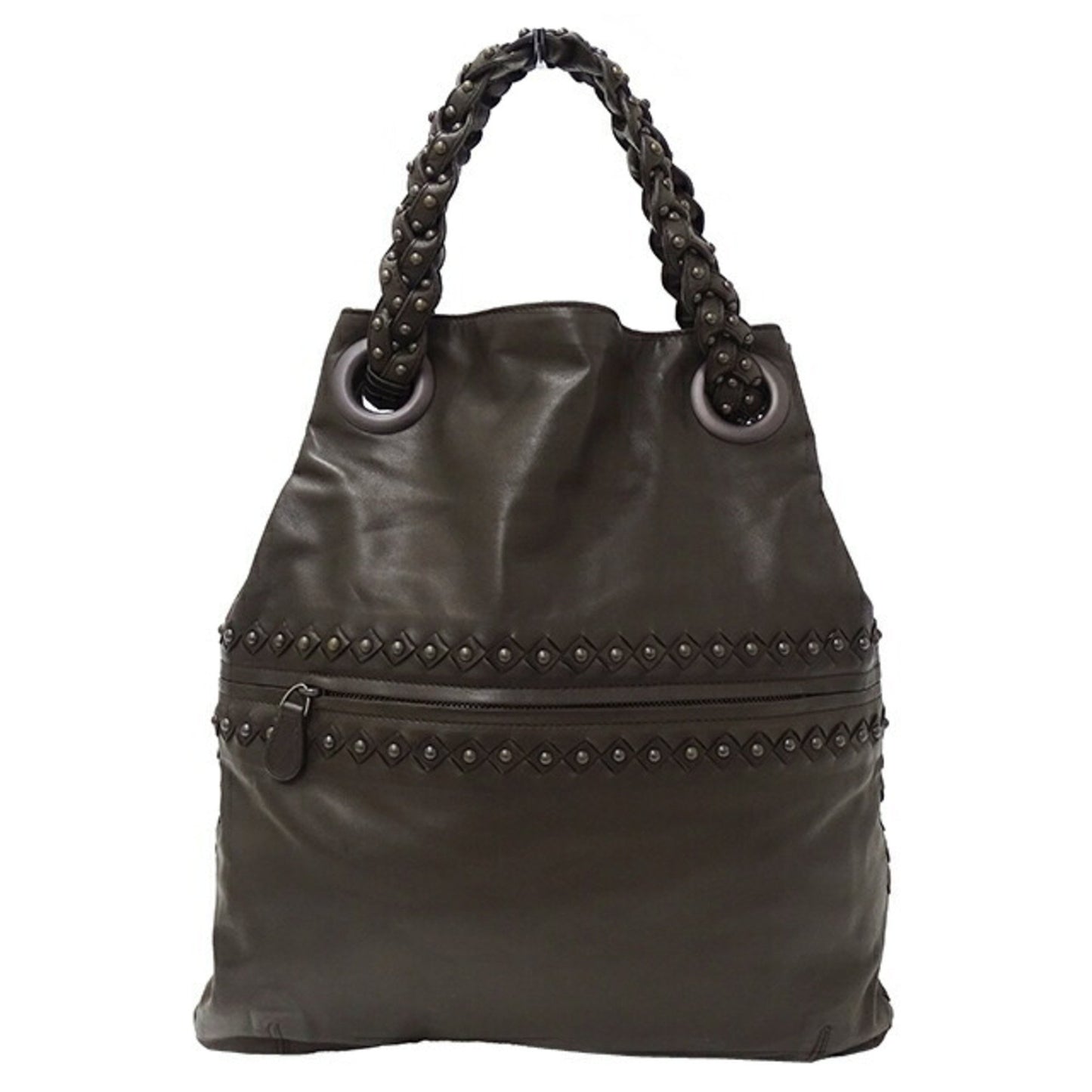 Bottega Veneta Intrecciato, Brown, Leather, handbag