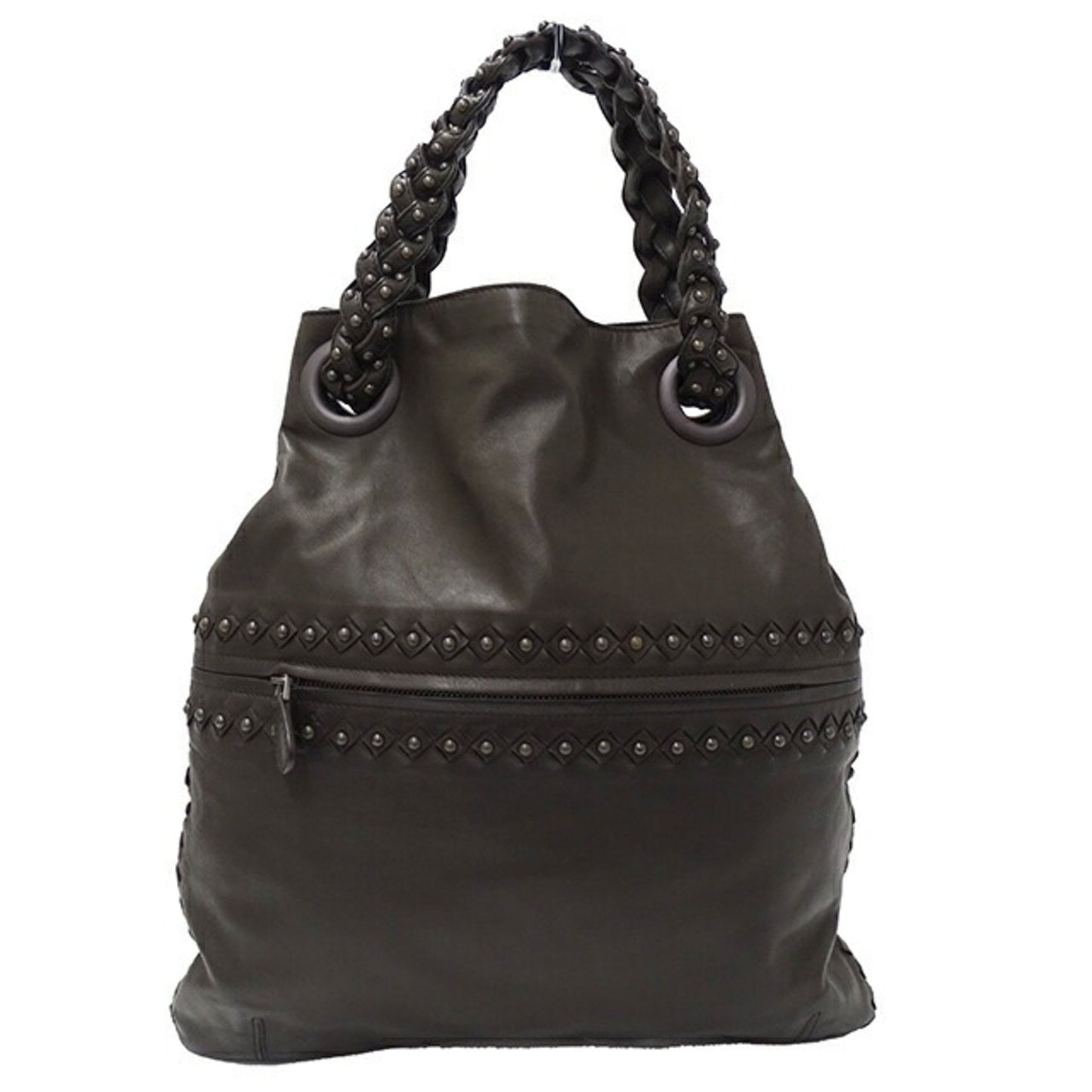 Bottega Veneta Intrecciato, Brown, Leather, handbag