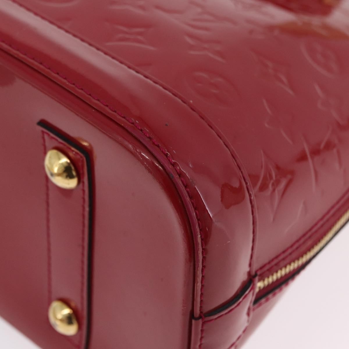 Louis Vuitton Alma Monogram Vernis, Pink, Patent Leather, Handbag