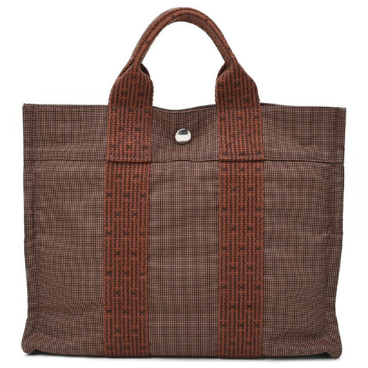 Hermès Herline, Brown, Canvas, handbag