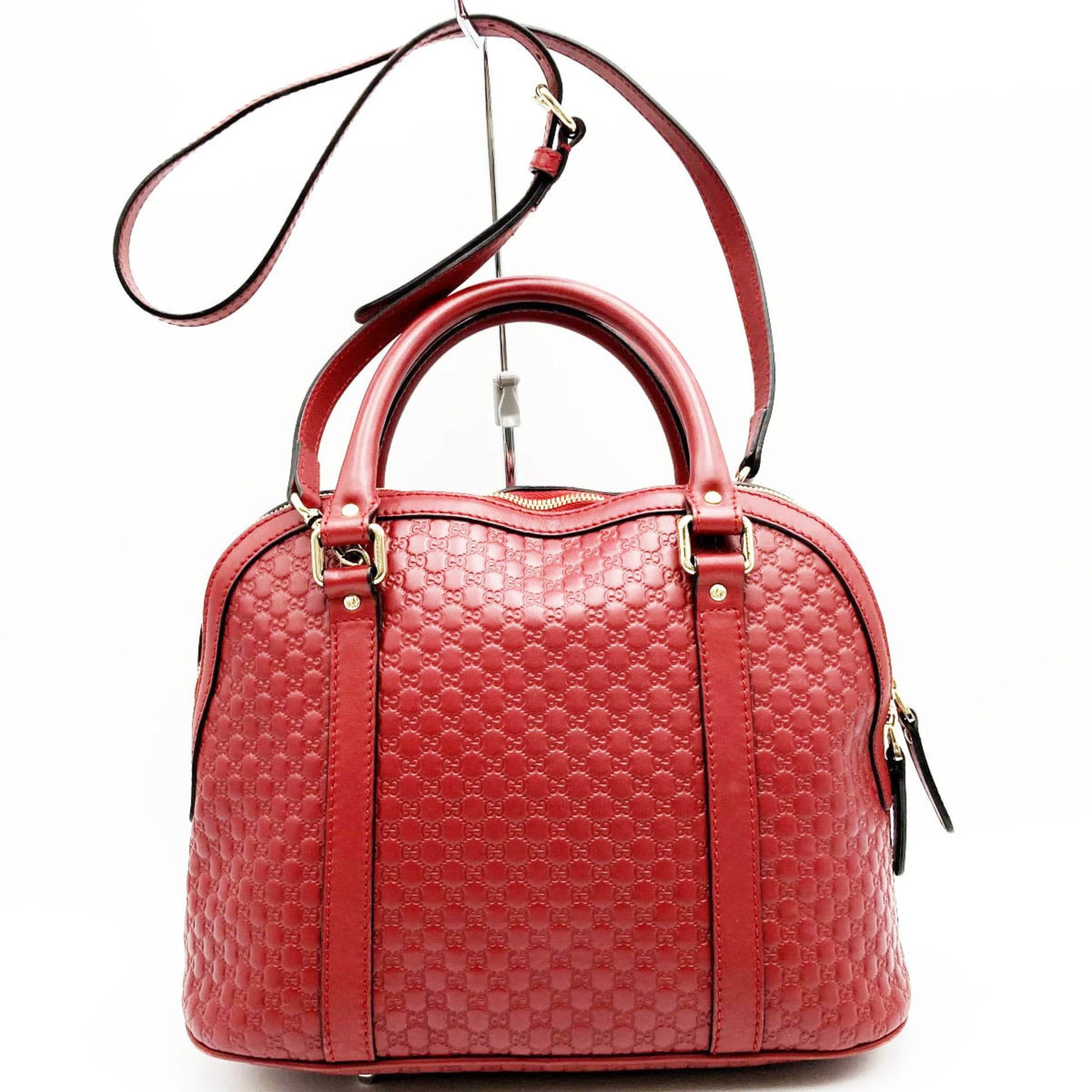 Gucci --, Red, Leather, tote