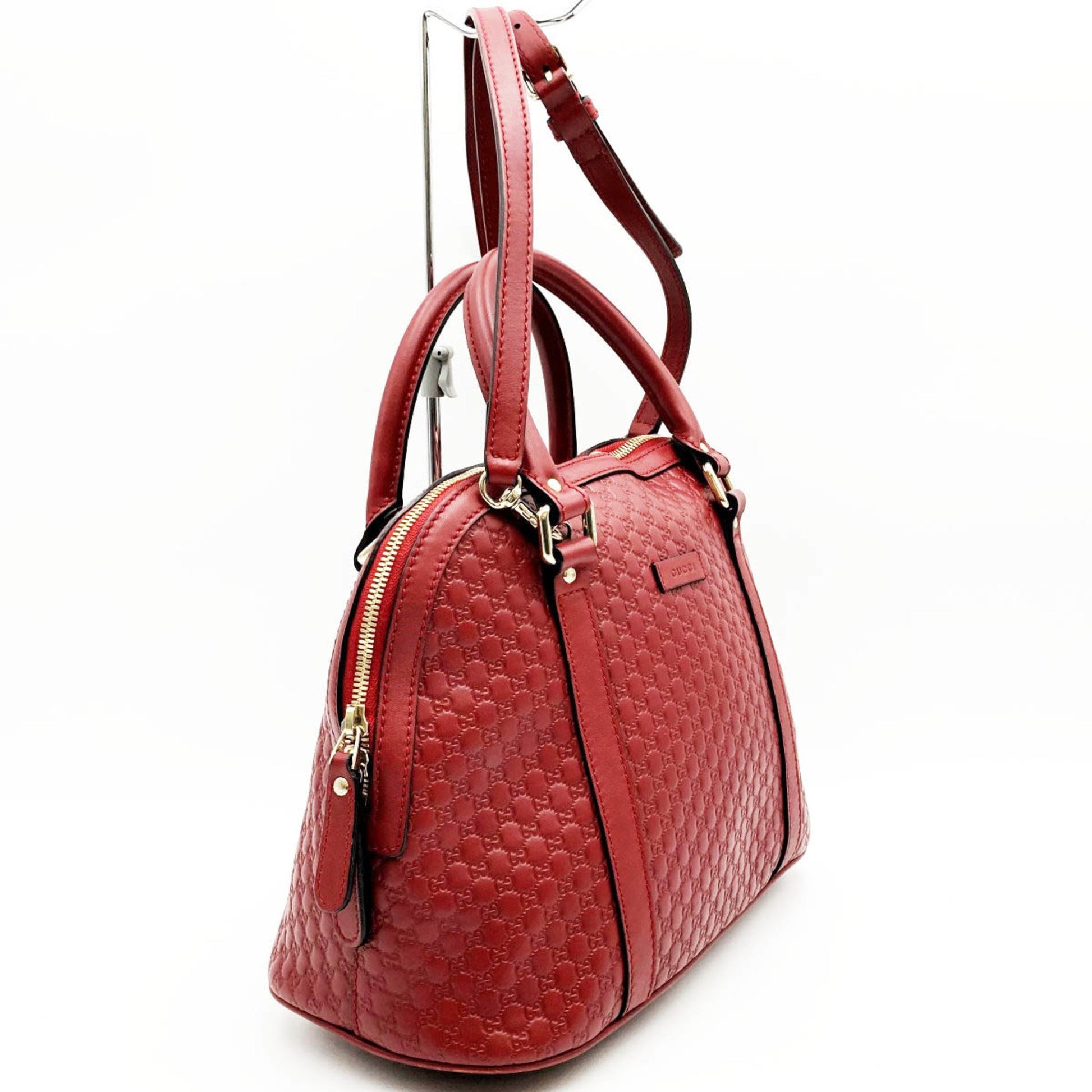 Gucci --, Red, Leather, tote