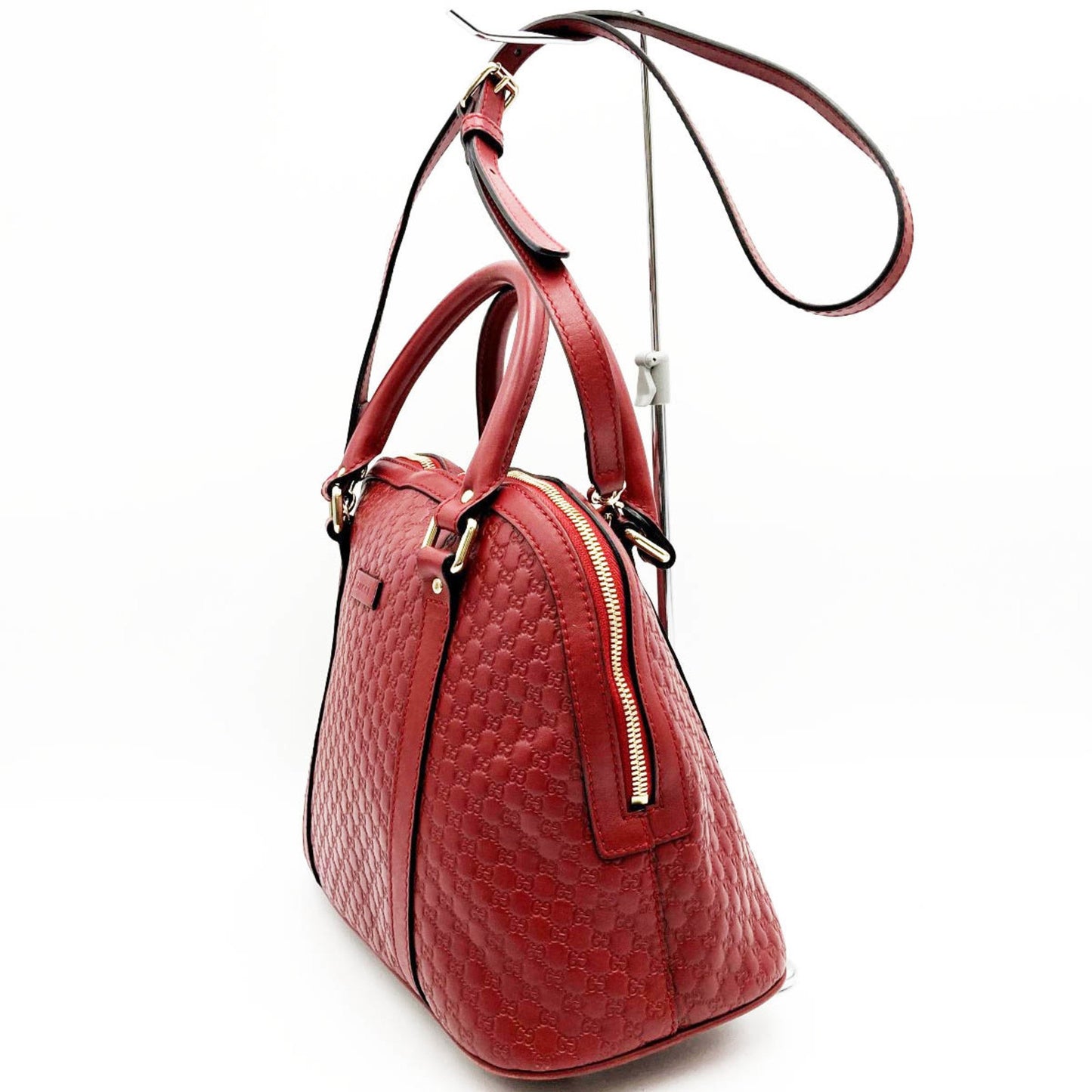 Gucci --, Red, Leather, tote