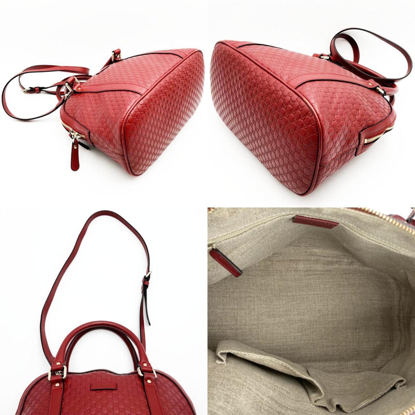 Gucci --, Red, Leather, tote