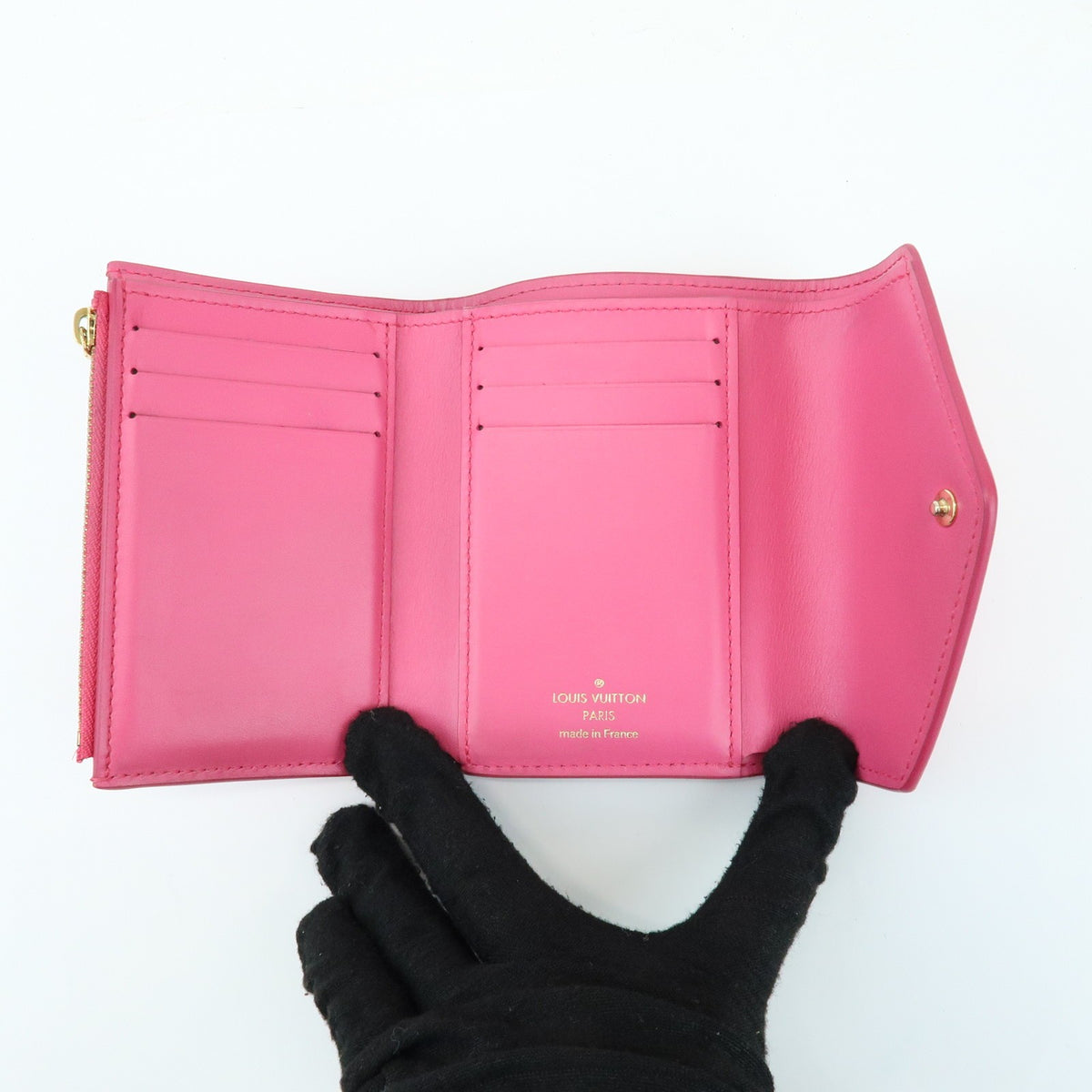 Louis Vuitton Victorine Nanogram Embossed Leather, Pink, Leather, Wallet