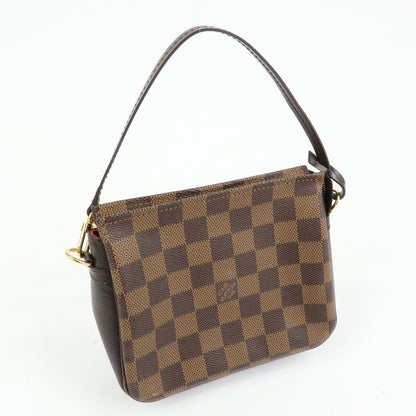 Louis Vuitton Trousse Make Up Damier, Brown, Canvas, Clutch