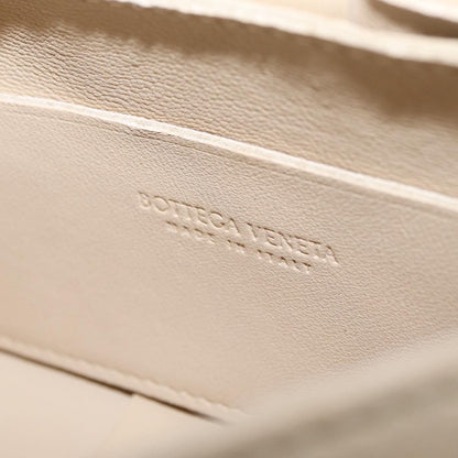 Bottega Veneta Cassette Maxi Intrecciato Leather, Beige, Leather, Crossbody Bag