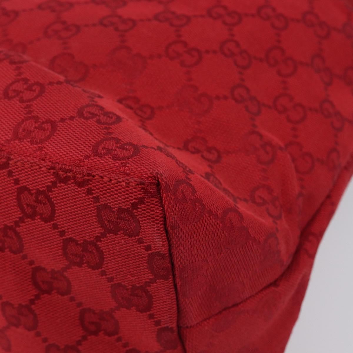 Gucci Double Pocket Zip Hobo GG Canvas, Red, Canvas, Shoulder Bag