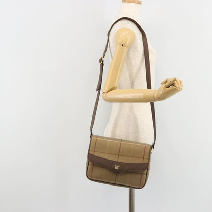 Burberry Nova Check Canvas and Leather, Brown, Canvas, Handbag