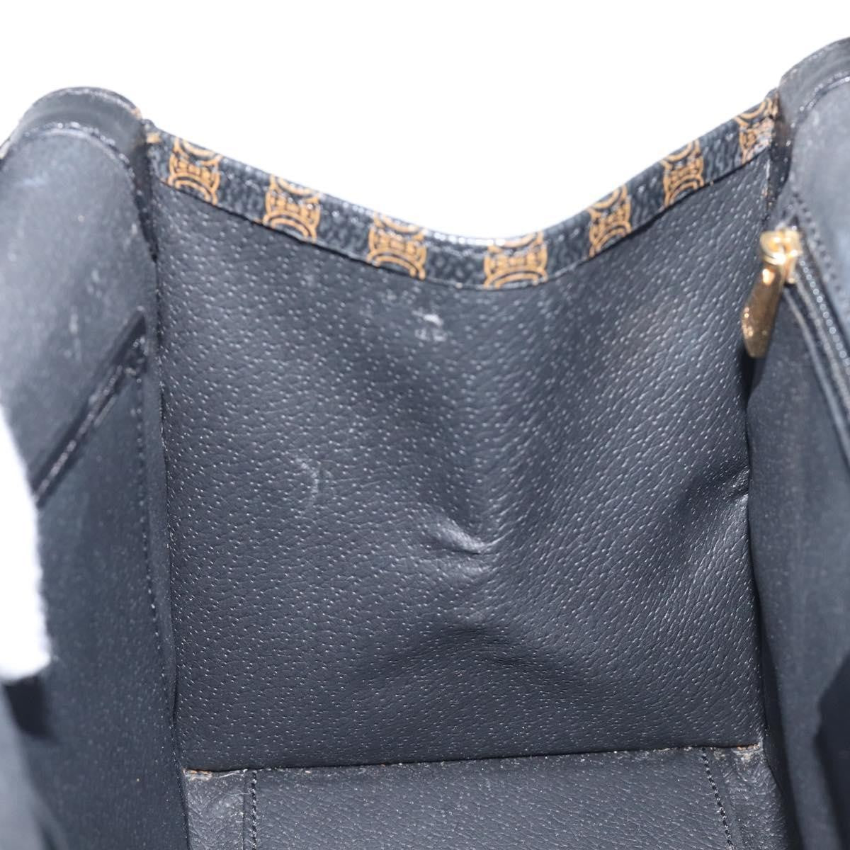 Celine Vintage Macadam Canvas, Black, PVC, Tote Bag