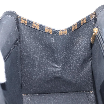 Celine Vintage Macadam Canvas, Black, PVC, Tote Bag