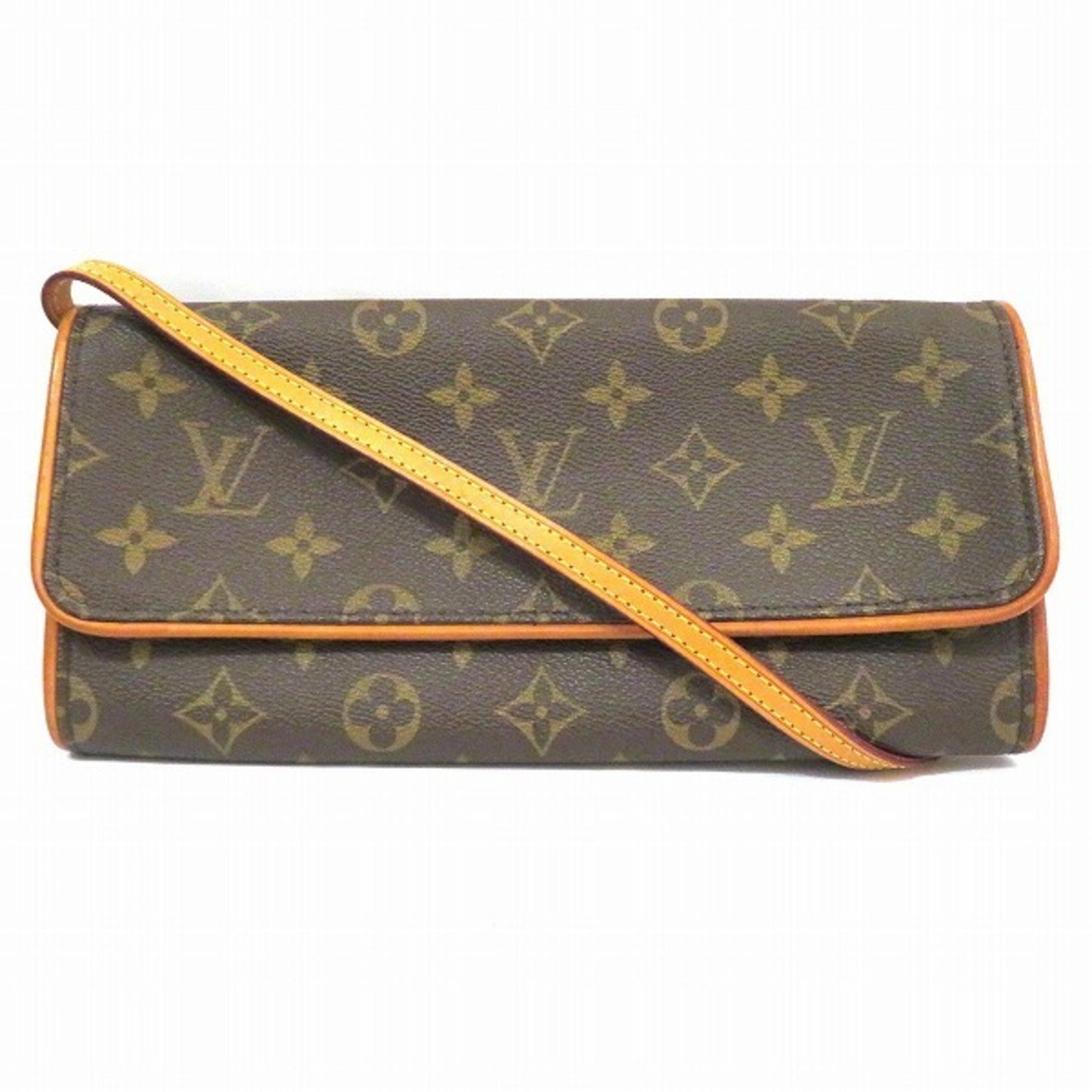 Louis Vuitton Twin, Brown, Canvas, clutch