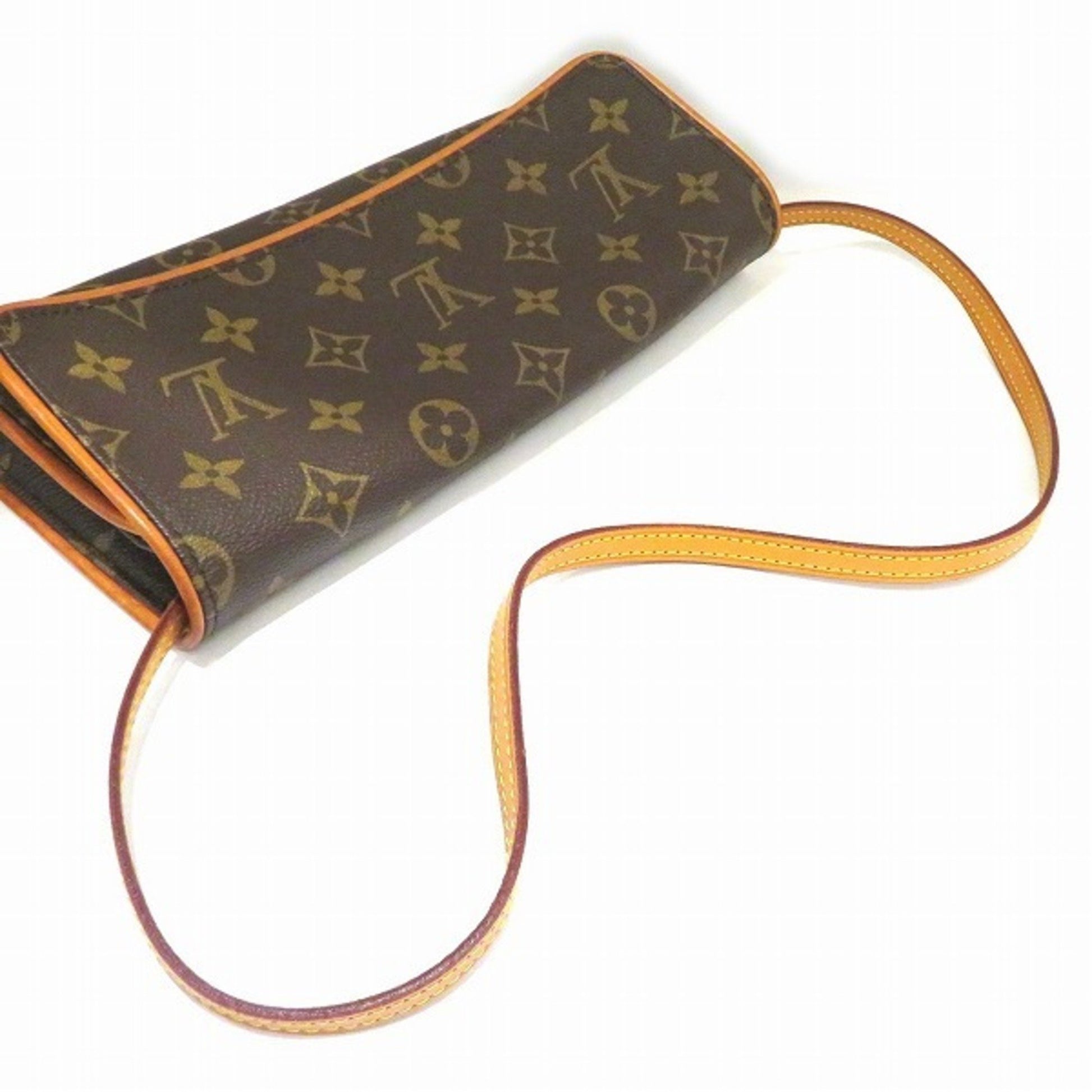 Louis Vuitton Twin, Brown, Canvas, clutch