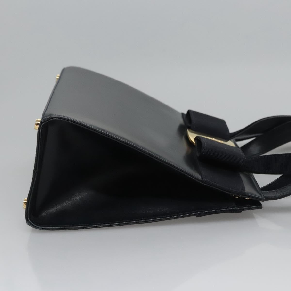 Salvatore Ferragamo Convertible Vara Bow Tote Leather, Navy, Leather, Handbag