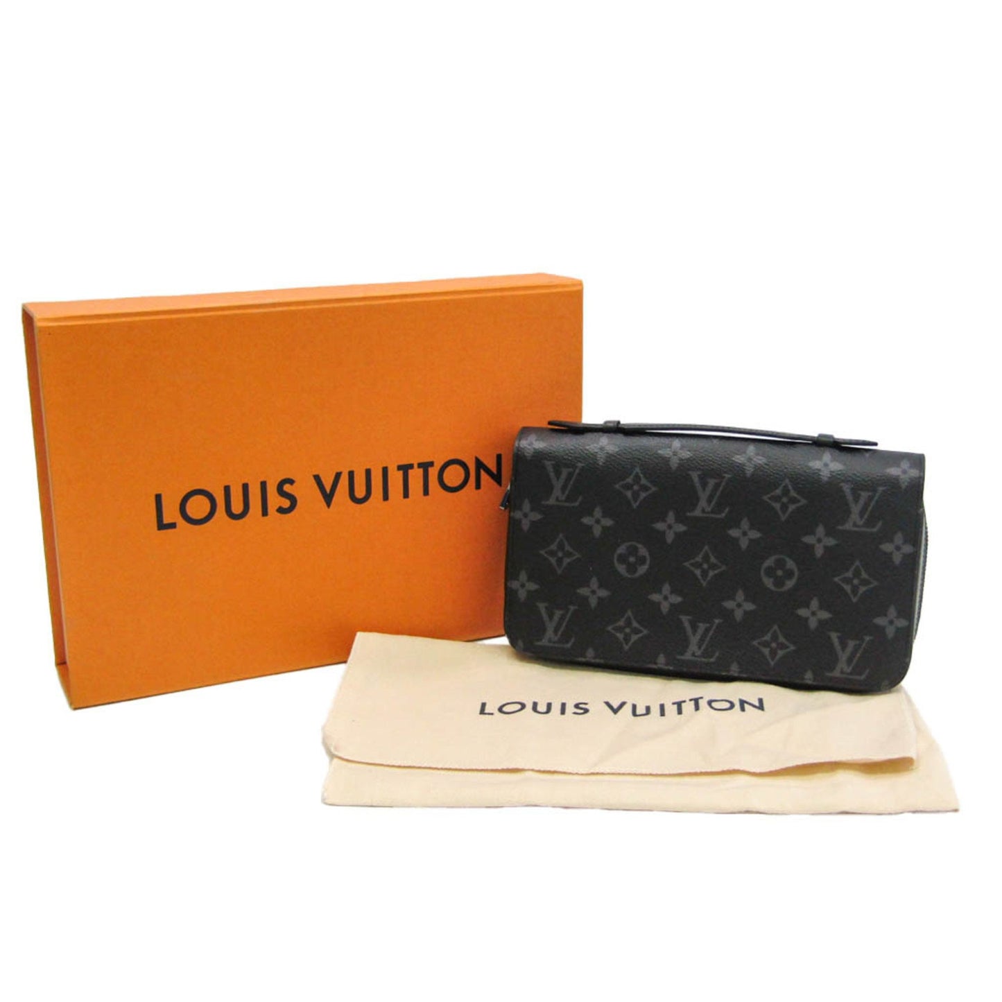 Louis Vuitton Zippy XL, Black, Canvas, wallet