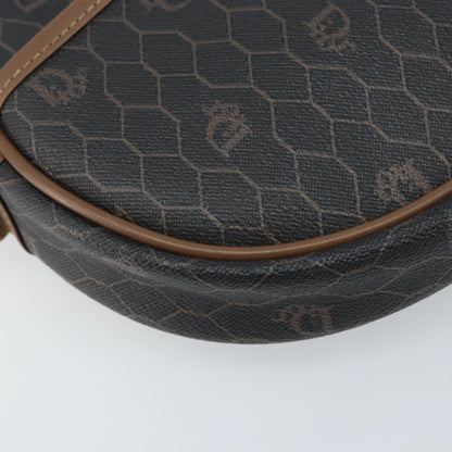 Christian Dior Vintage Honeycomb Canvas and Leather, Black, Canvas, Shoulder Bag