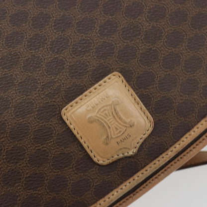 Celine Macadam Canvas, Brown, Canvas, Shoulder Bag