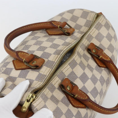 Louis Vuitton Speedy Handbag Damier, BEIGE, CANVAS, Handbag