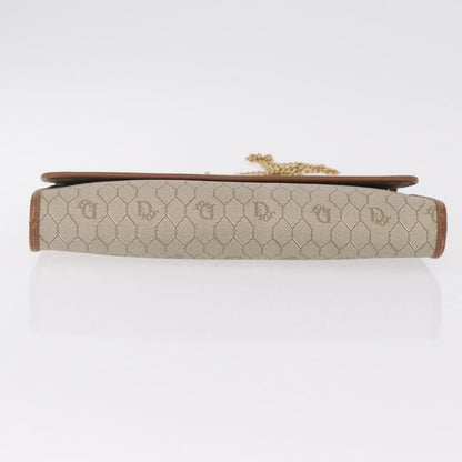 Christian Dior Vintage Honeycomb Canvas, Beige, Canvas, Shoulder Bag