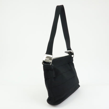 Salvatore Ferragamo Vara Leather, Black, Canvas, Tote Bag