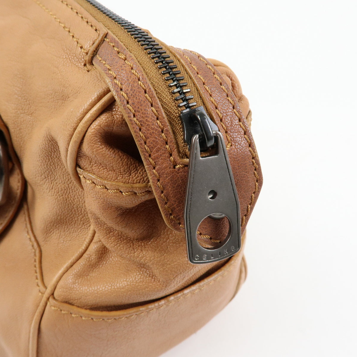 Celine Handbag Leather, Brown, Leather, Handbag