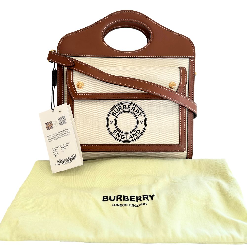 Burberry, Brown, Canvas, handbag