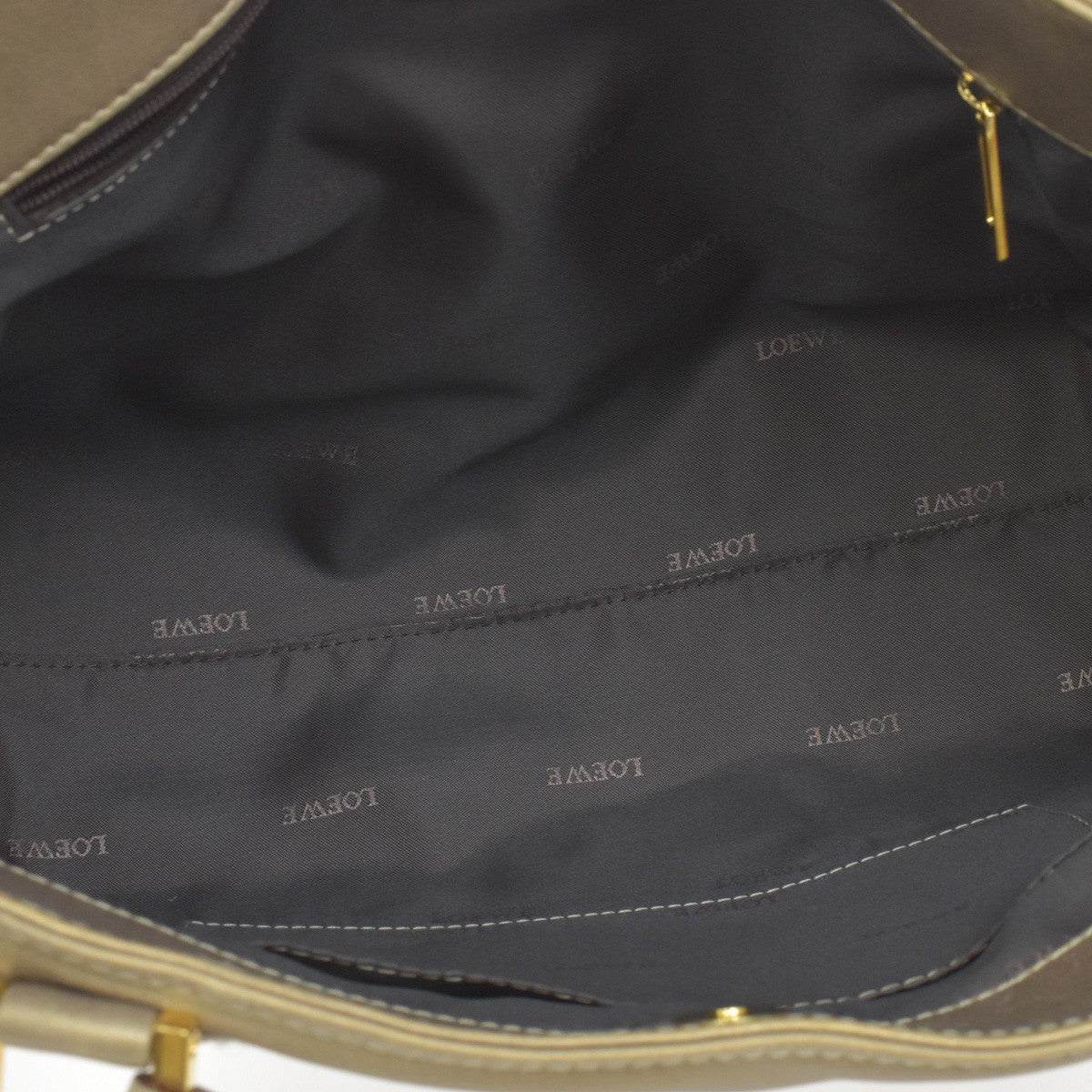 Loewe Anagram Leather, Gold, Leather, Tote Bag