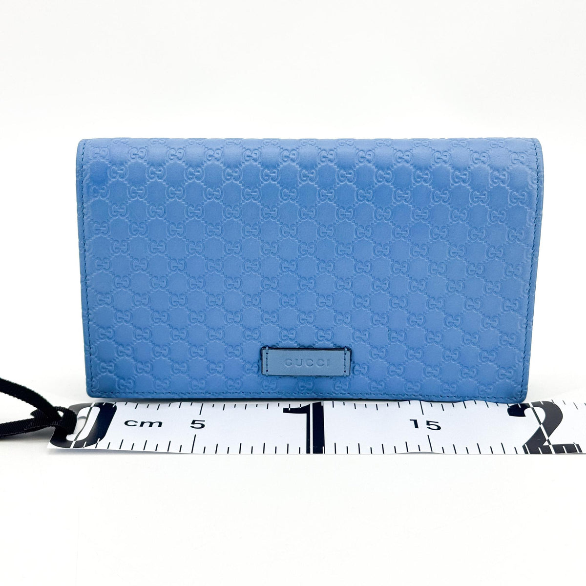 Gucci Wallet on Strap Microguccissima Leather, Blue, Leather, Crossbody Bag