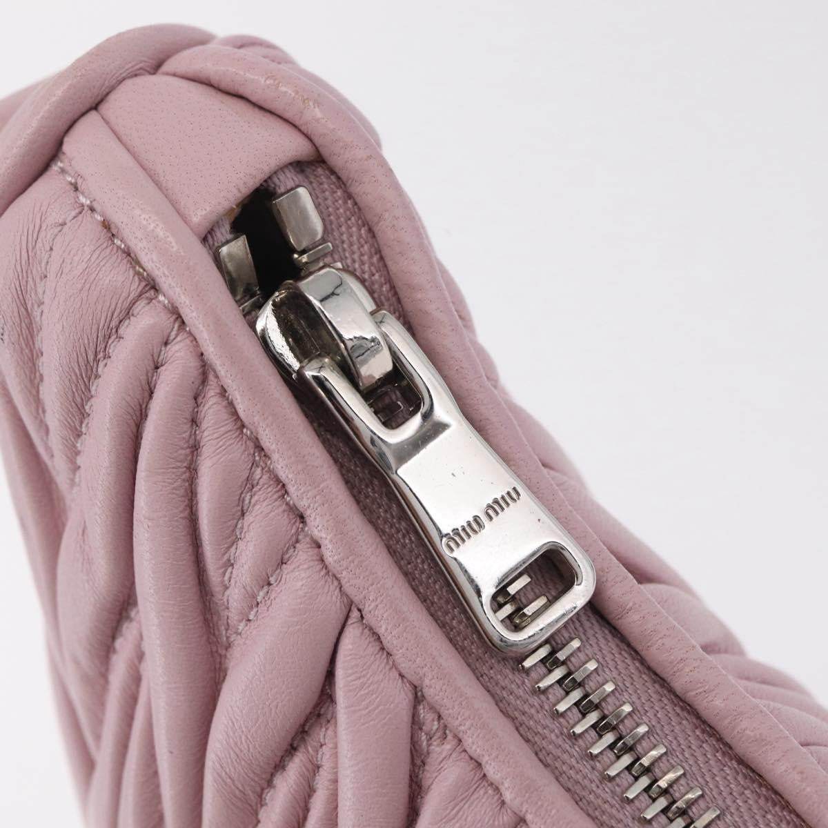 Miu Miu Shoulder Matelasse Leather, Pink, Leather, Shoulder Bag
