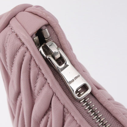 Miu Miu Shoulder Matelasse Leather, Pink, Leather, Shoulder Bag