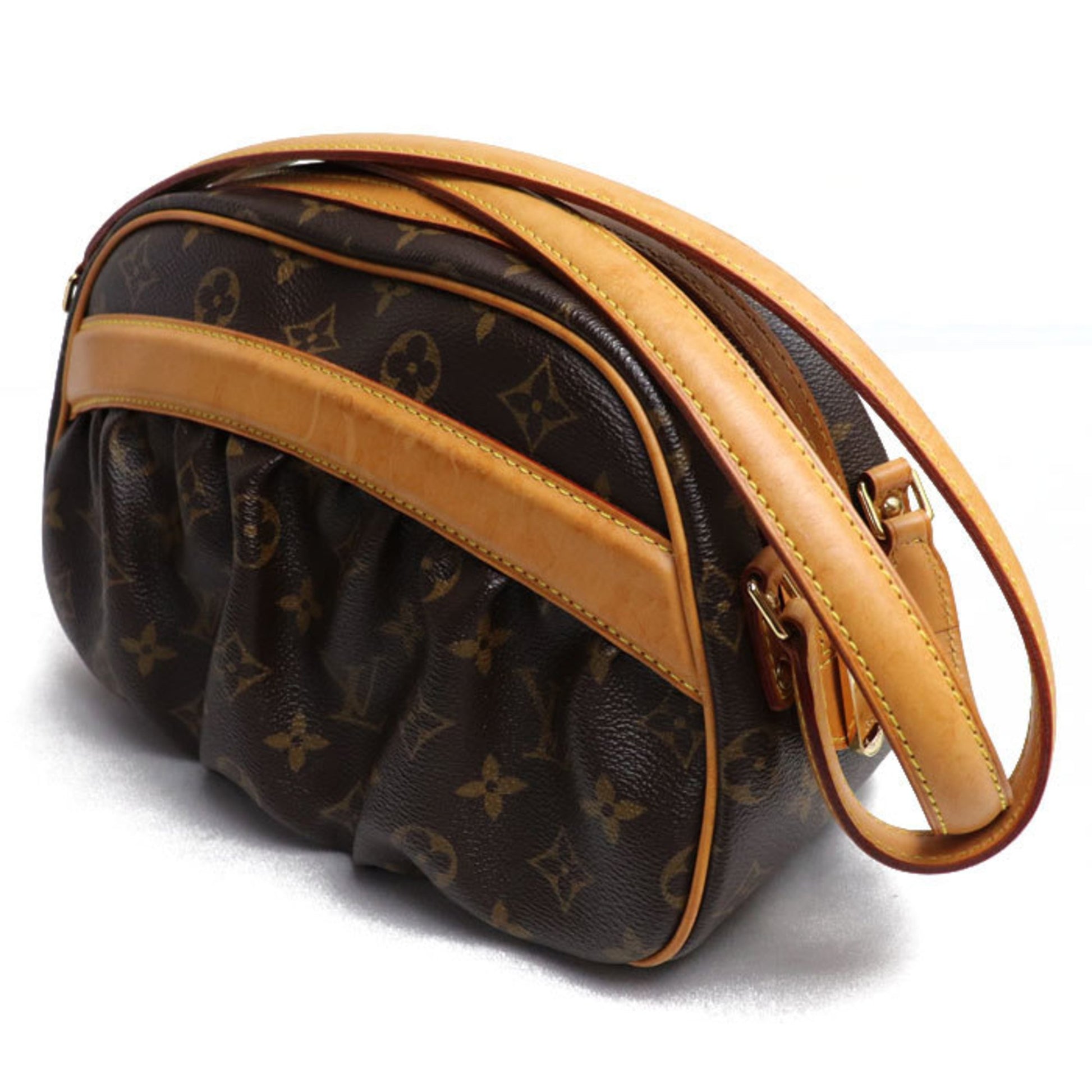 Louis Vuitton Clara, Brown, Canvas, handbag