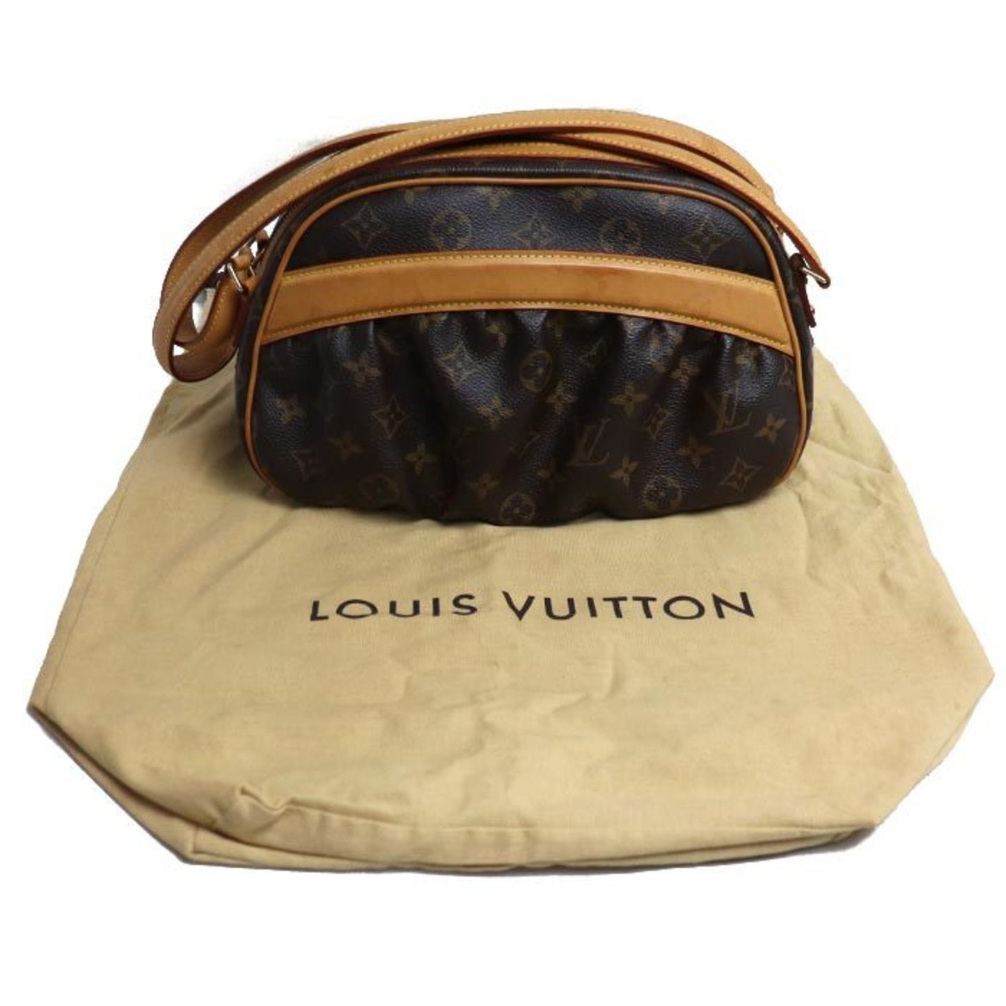 Louis Vuitton Clara, Brown, Canvas, handbag