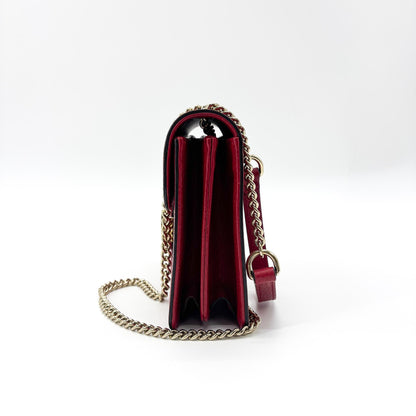 Gucci Interlocking Leather, Red, Leather, Shoulder Bag