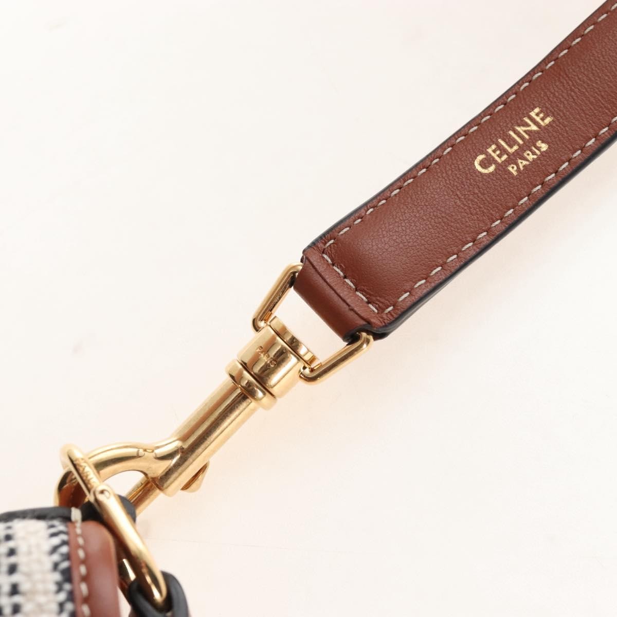 Celine Bucket 16 Raffia, Beige, Canvas, Handbag