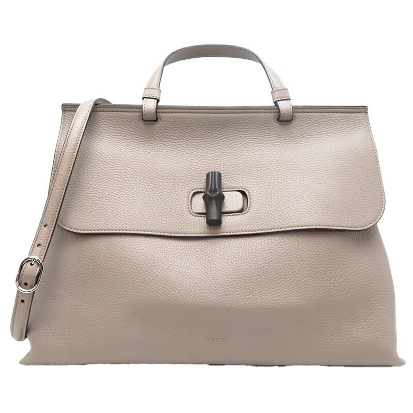 Gucci Bamboo, Beige, Leather, handbag