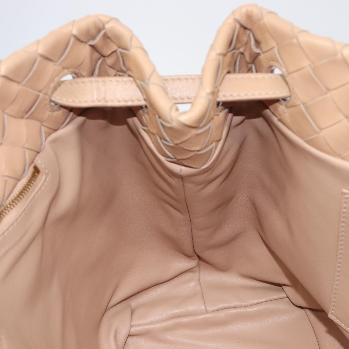 Bottega Veneta Garda Intrecciato Nappa, Beige, Leather, Handbag