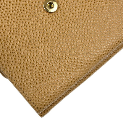 Chanel Vintage Timeless CC Bifold Caviar, Beige, Leather, Wallet