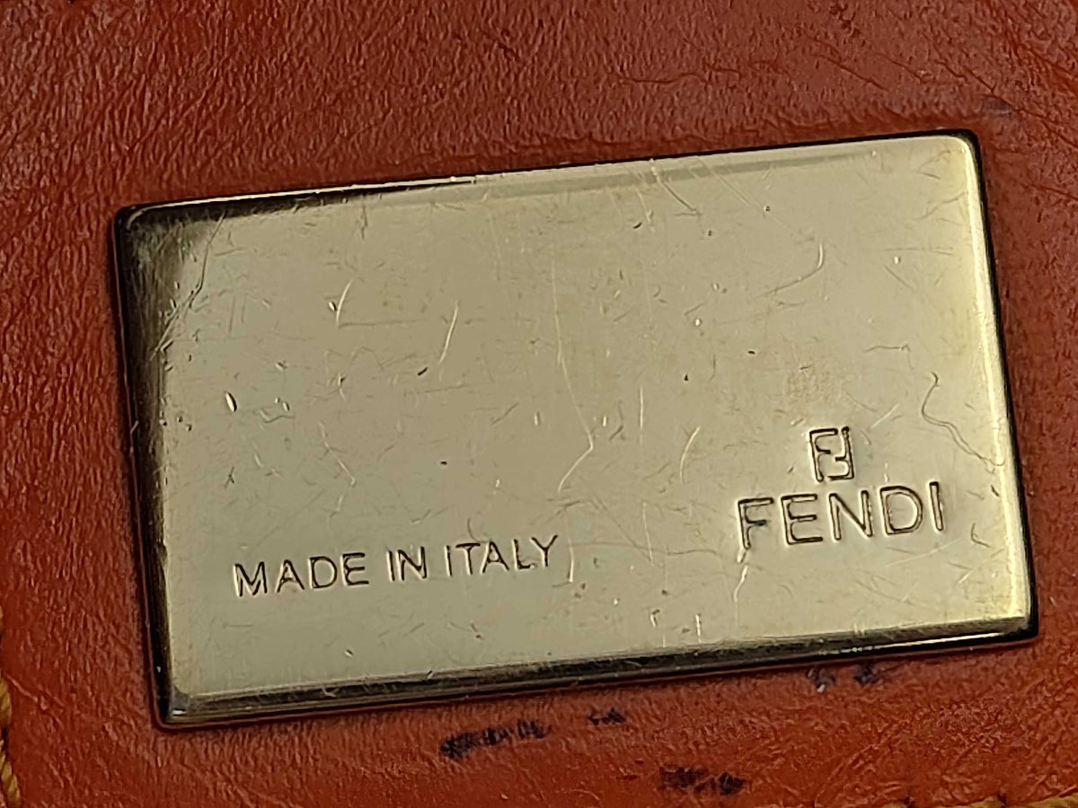 Fendi Zucchino Canvas Mamma Baguette Canvas, Khaki, Canvas, Shoulder Bag