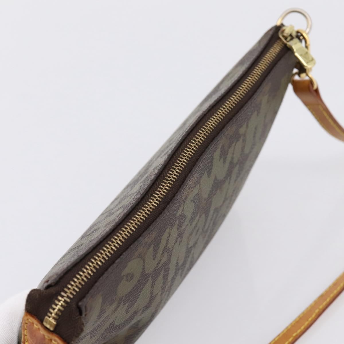 Louis Vuitton Pochette Accessoires Limited Edition Monogram Graffiti, Khaki, Canvas, Clutch