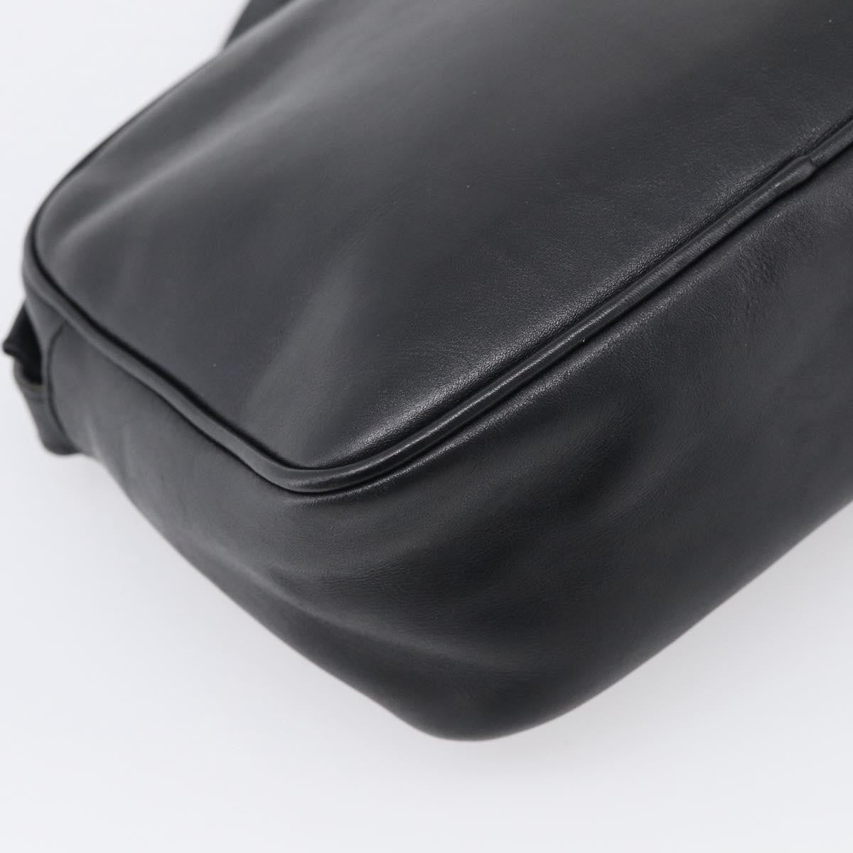 Salvatore Ferragamo Gancini Leather, Black, Leather, Crossbody Bag