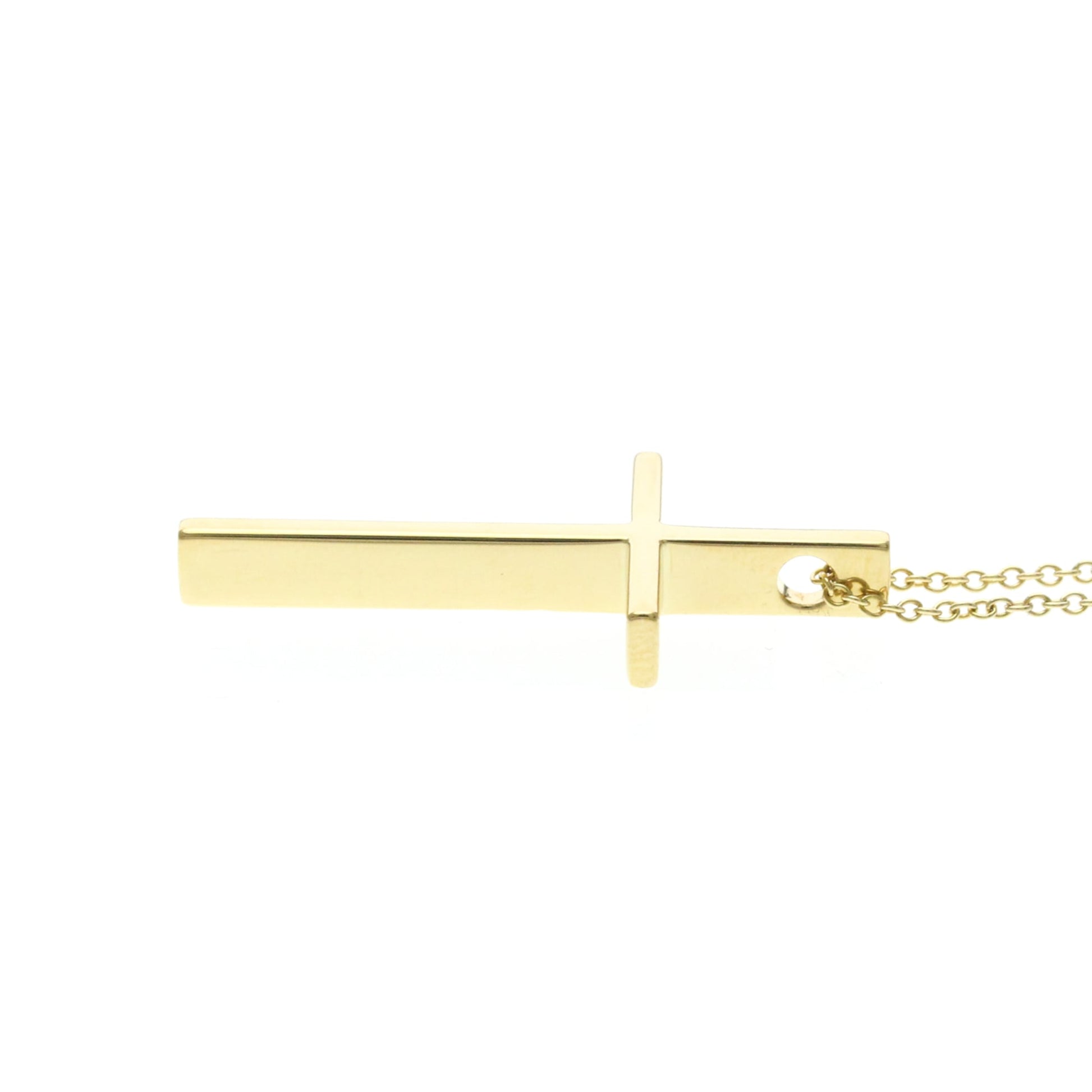 Tiffany & Co. Cross Pendant 18K Yellow Gold, Gold, Yellow Gold, Necklace