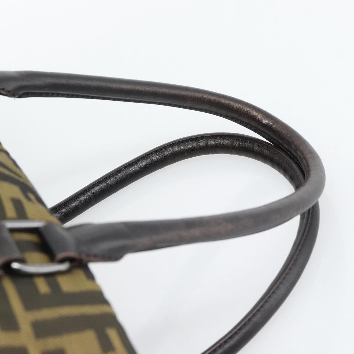 Fendi Vintage Zip Tote Zucca Canvas, Khaki, Canvas, Tote Bag