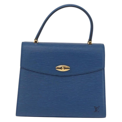 Louis Vuitton Malesherbes Epi Leather, Blue, Leather, Handbag