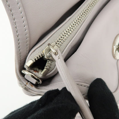 Christian Dior Granville Satchel Cannage Quilt Leather, Purple, Leather, Handbag